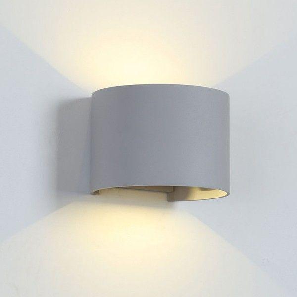 ELMARK LED zidna svetiljka 969 okrugla 2x5W 4000K IP54 siva