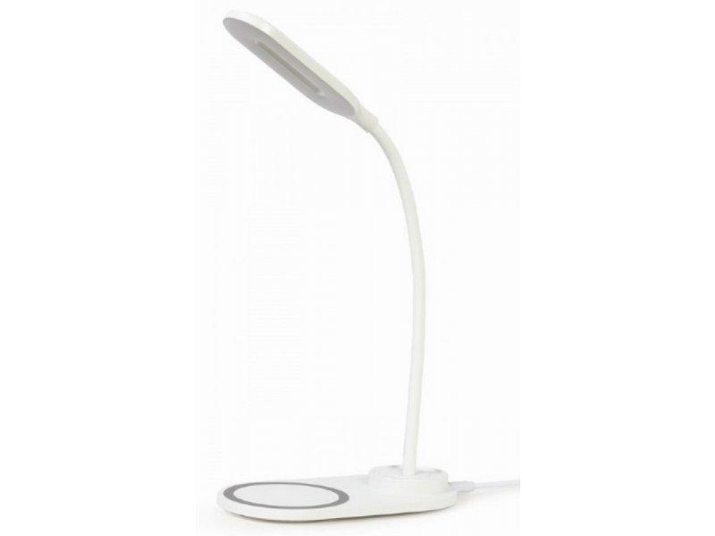 Selected image for GEMBIRD TA-WPC10-LED-01-MX White LED Stona lampa + QI bežični punjač max10W