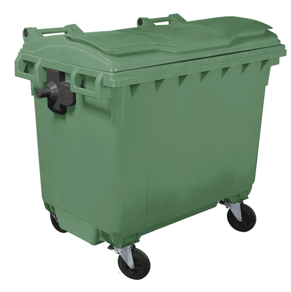 Gogić Plast Kontejner za smeće sa ravnim poklopcem, 660L, Zeleni