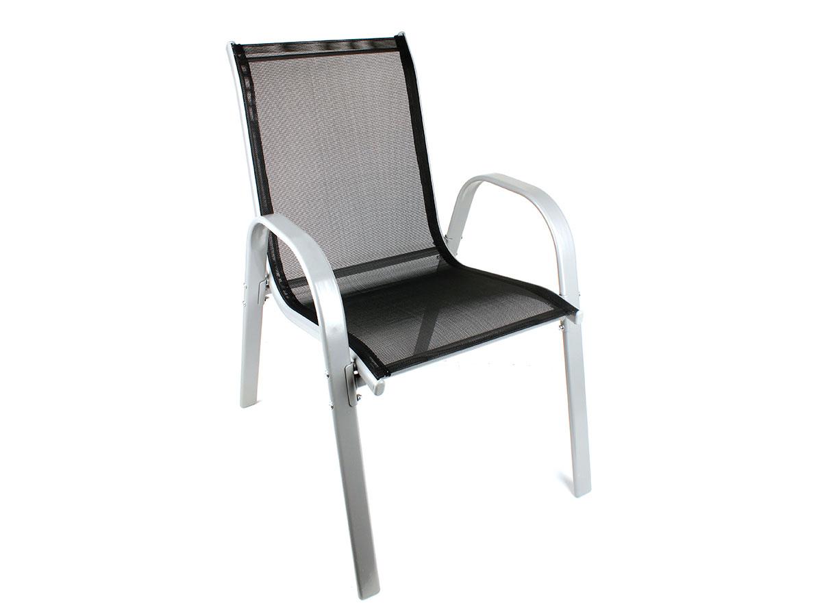 HAUS Metalna baštenska stolica siva