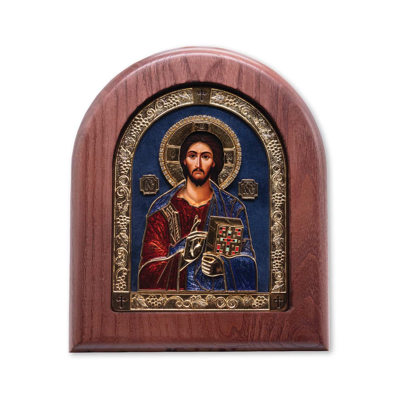 Ikona u drvetu Gospod Isus Hristos Pantokrator, 170x22x205mm