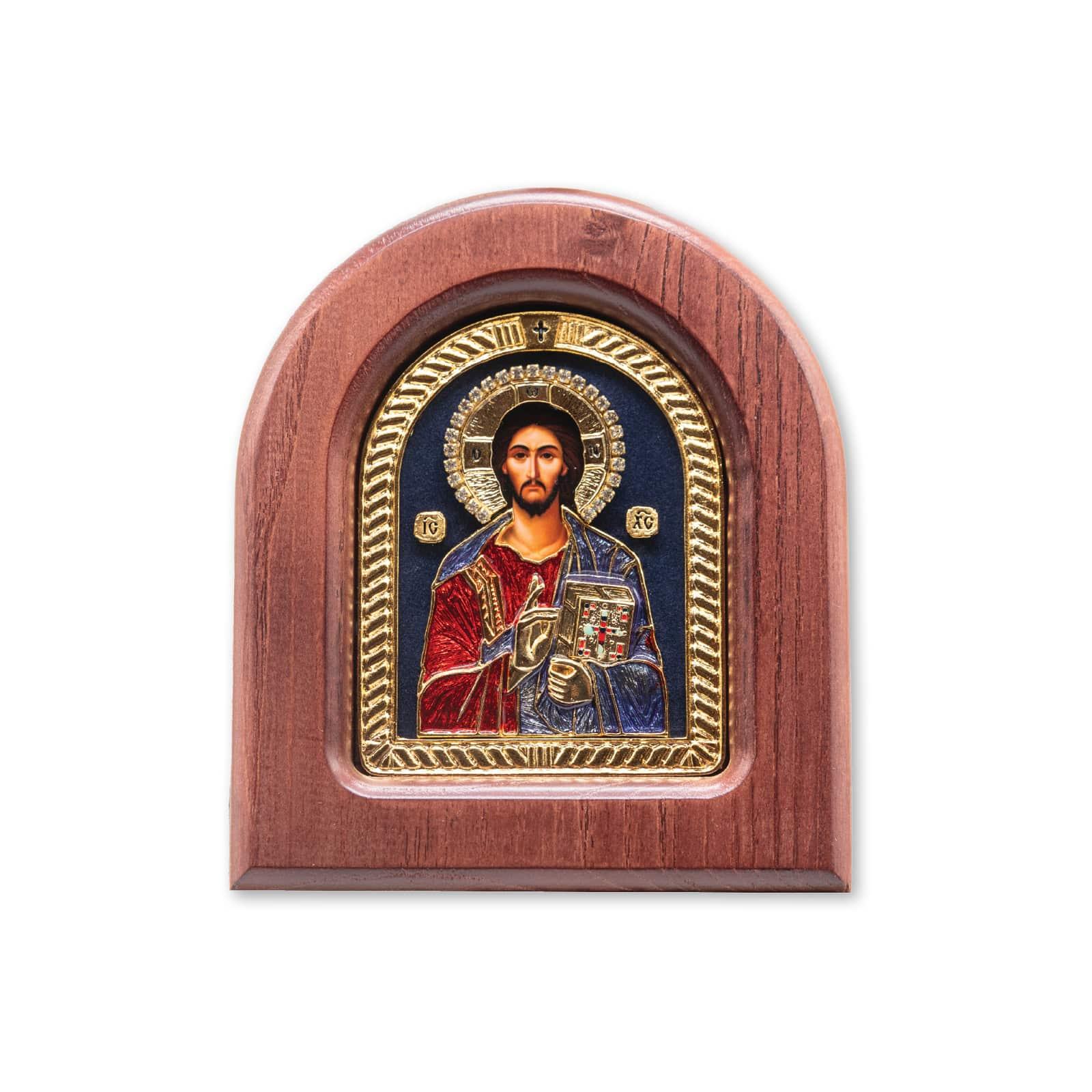 Ikona u drvetu Gospod Isus Hristos Pantokrator, 98x22x118mm