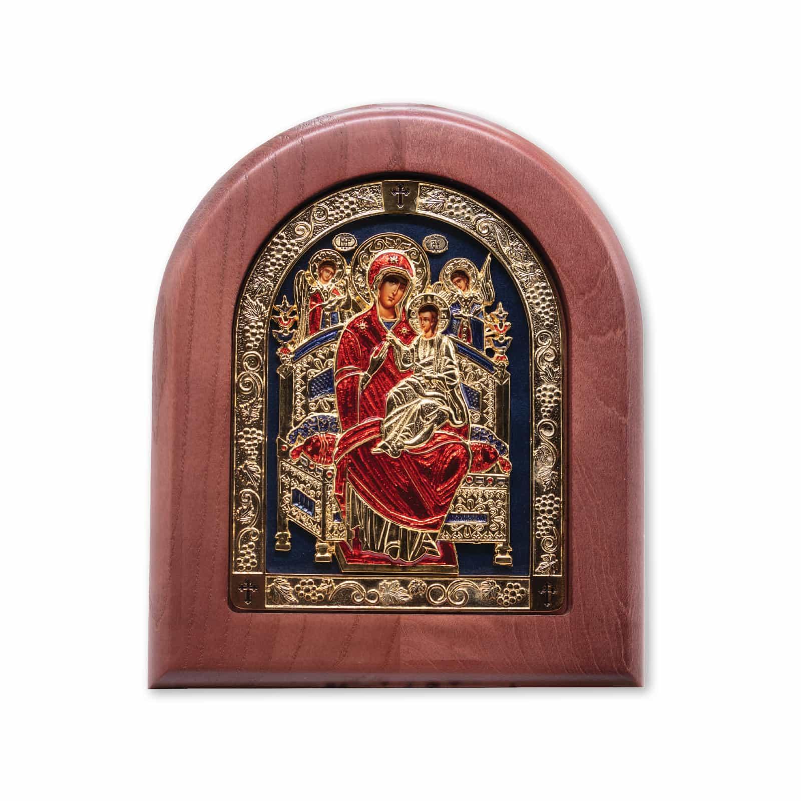 Ikona u drvetu Presveta Bogorodica Svecarica, 170x22x205mm