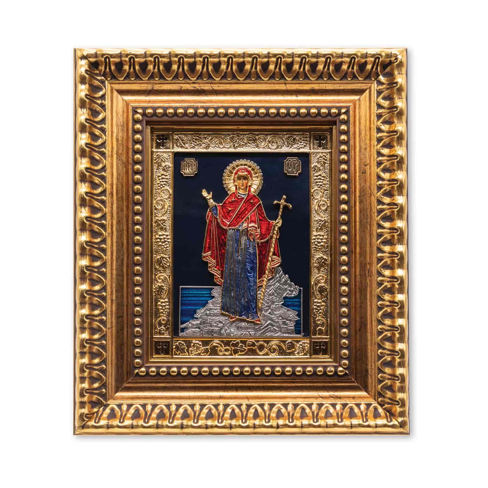 Ikona u ramu Presveta Bogorodica Atonitisa, 220x255x32mm