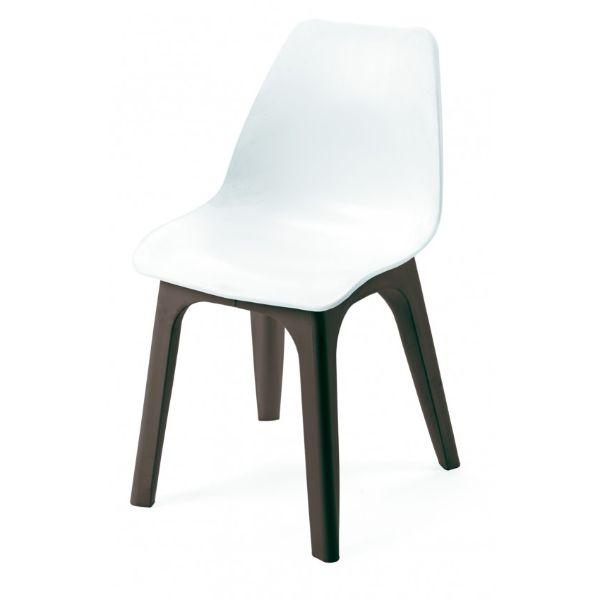 IPAE-PROGARDEN Baštenska stolica plastična eolo belo braon