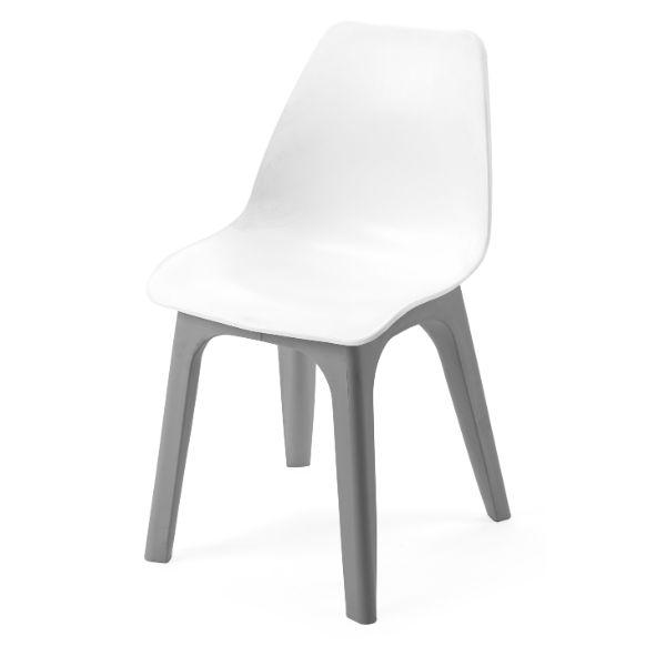 IPAE-PROGARDEN Baštenska stolica plastična eolo belo siva