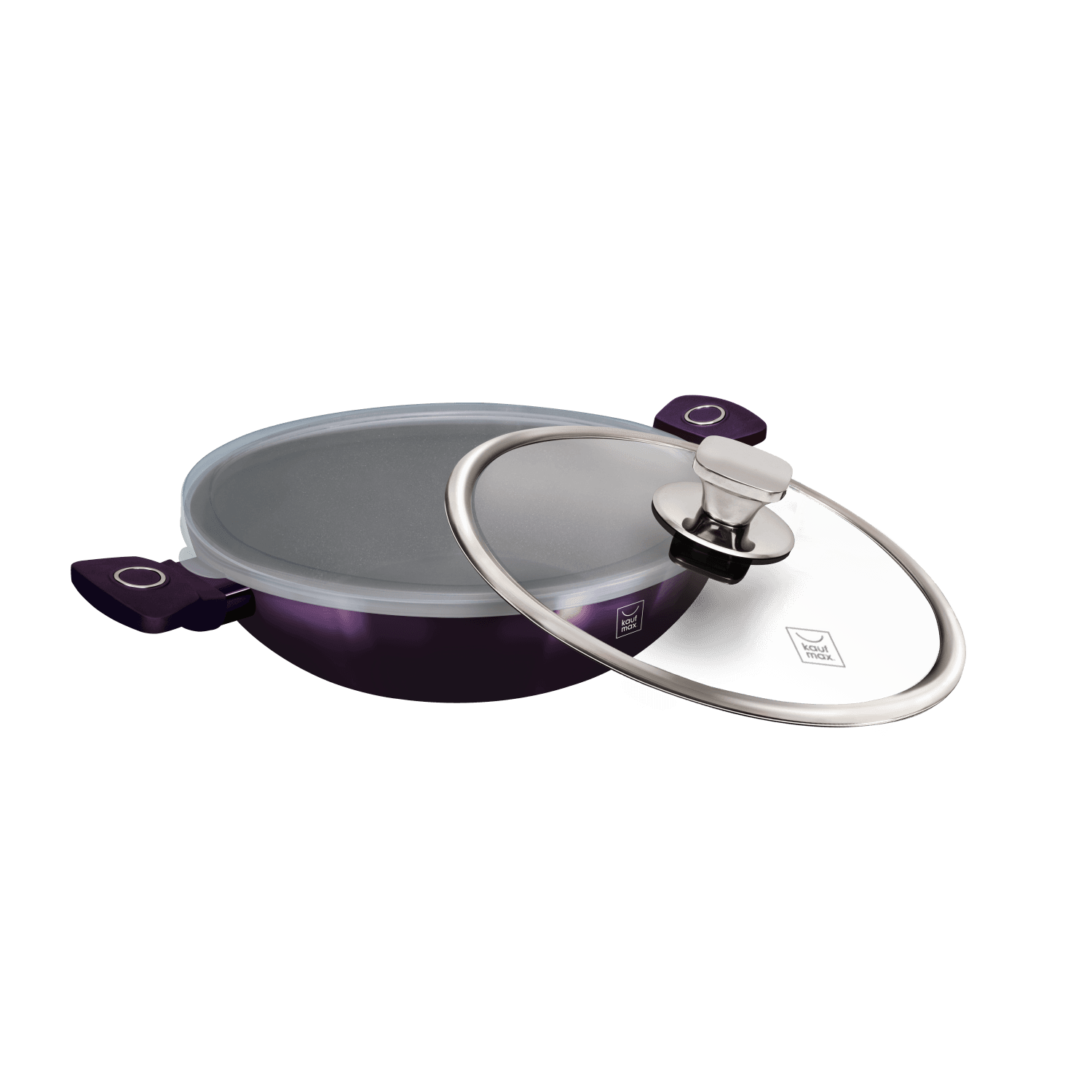 KAUFMAX Šerpa plitka sa poklopcem 28cm Purple Eclipse Collection KM-0045