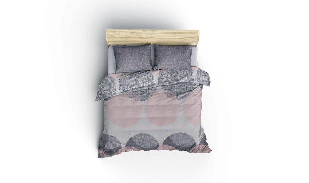 L'Essentiel Maison Ranforce posteljina Leron, 240x220cm, Sivo-roze
