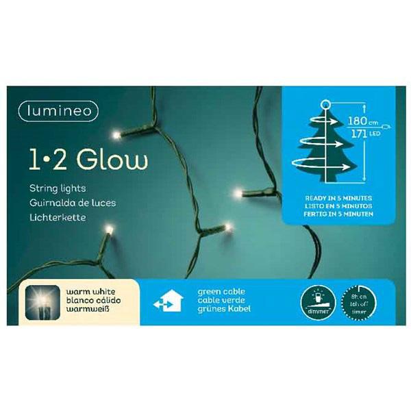 LUMINEO Lampice za jelku sa 171 LED dioda toplo belih 1-2 glow basic 6 nivoa lampica