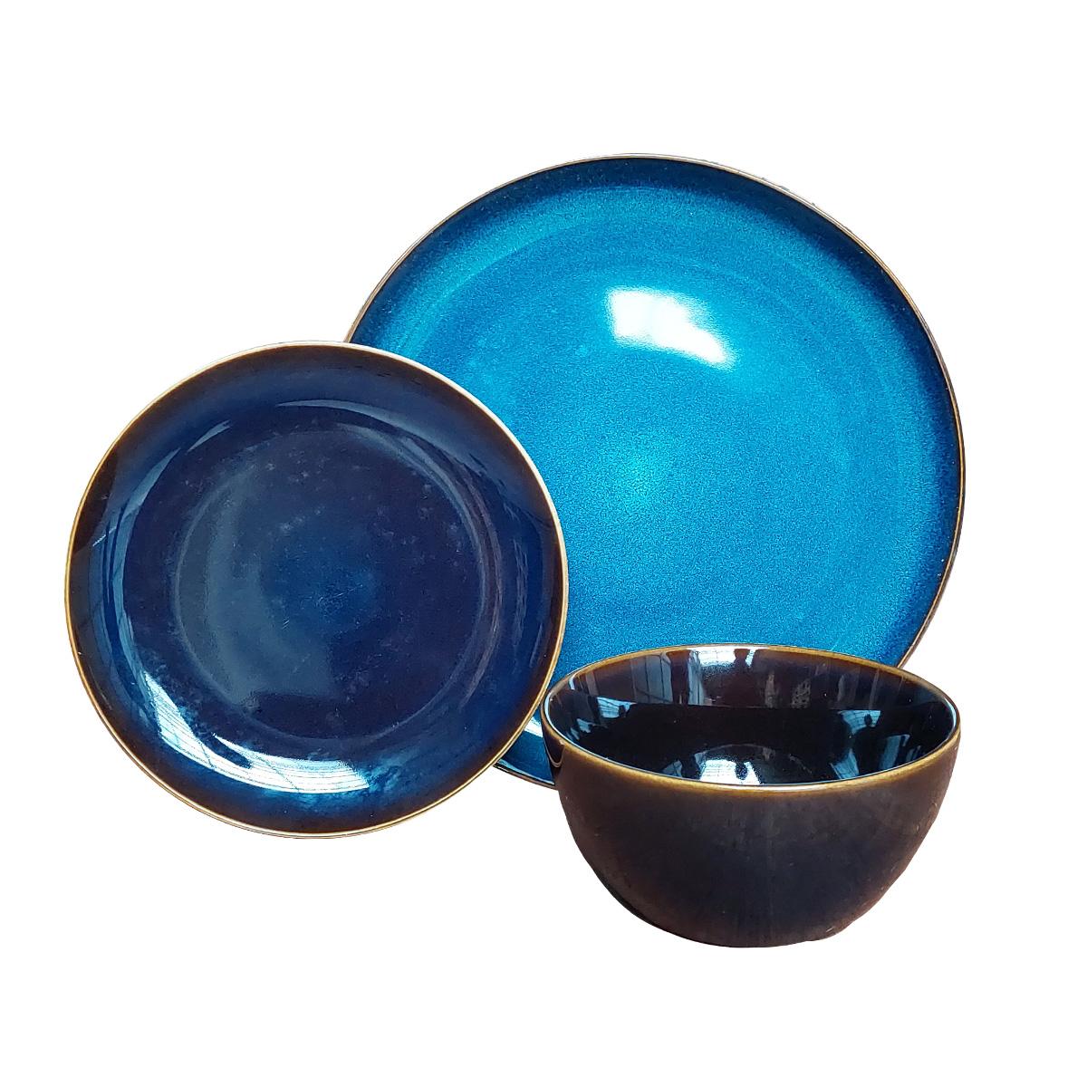 MALU HOME Keremački tanjir plave boje MU52070 -28cm