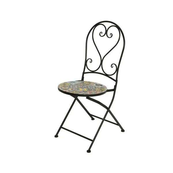 MERKUR Baštanska metalna stolica Mozaik šarena