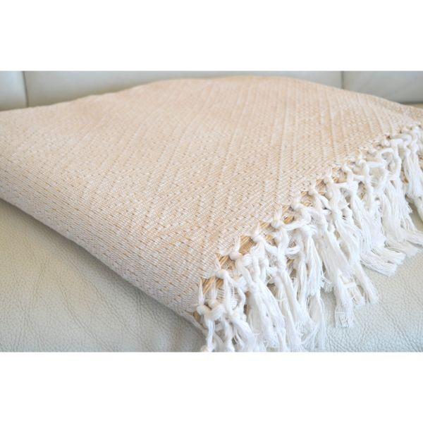 Prekrivač za krevet diamond cream/white 150x225 krem