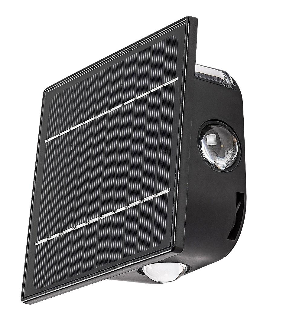 Selected image for RABALUX Emmen Solarna zidna lampa, LED, IP54, 0.5W, 50lm, Crna