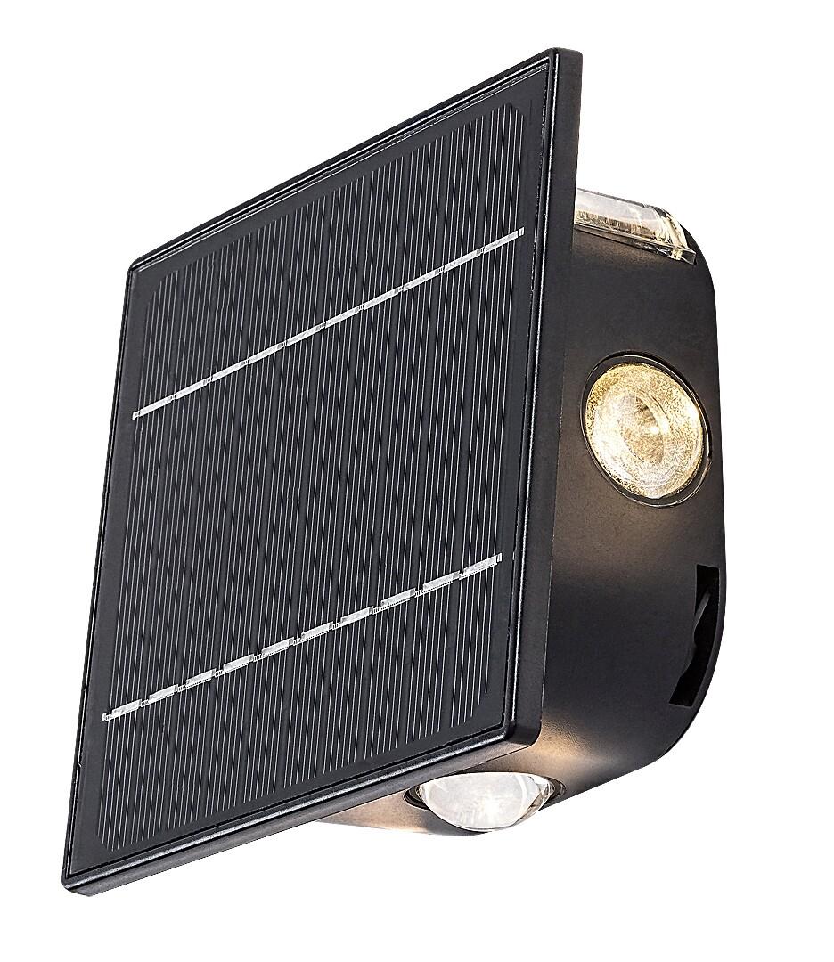 RABALUX Emmen Solarna zidna lampa, LED, IP54, 0.5W, 50lm, Crna