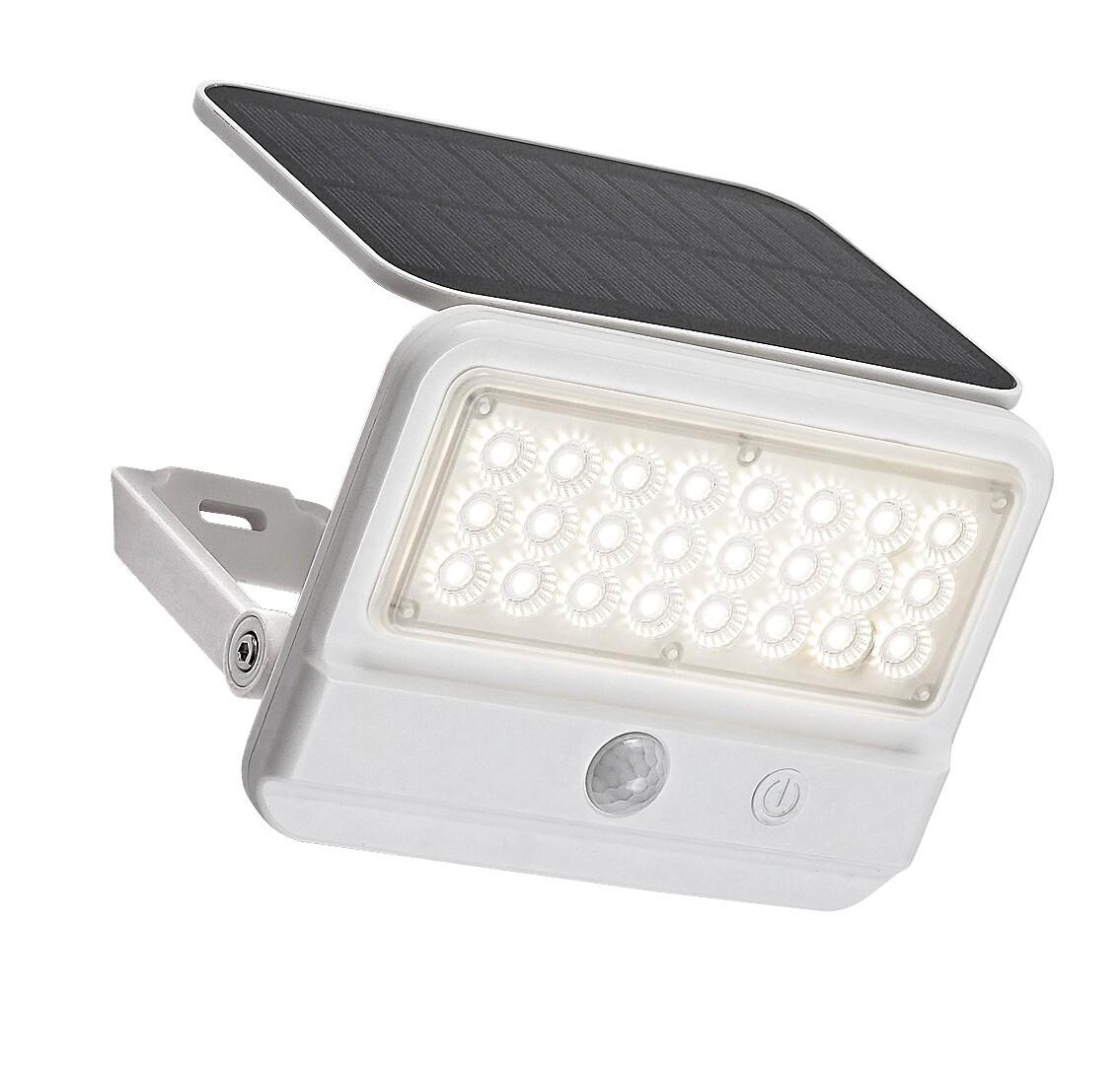 RABALUX Flaxton Spoljna zidna lampa, Solarna, Sa senzorom, LED, IP54, 7W, 700lm, Bela
