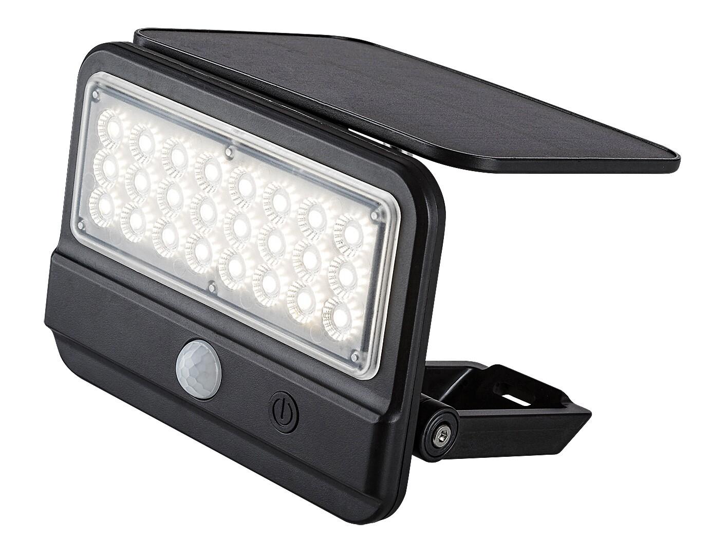 RABALUX Flaxton Spoljna zidna lampa, Solarna, Sa senzorom, LED, IP54, 7W, 700lm, Crna
