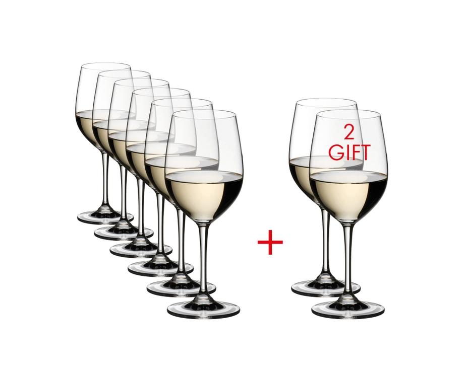 RIEDEL VINUM VIOGNIER/CHARDONNAY Čaše za belo vino, 6+2 komada, 370ml
