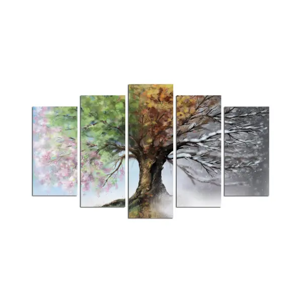 Selected image for Slika drvo 4 godišnja doba u pet delova 110x60 cm