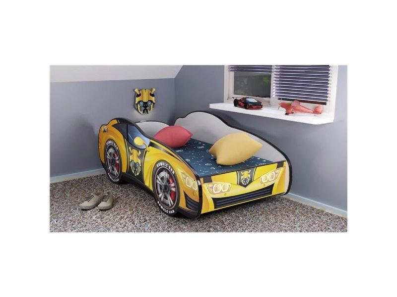 TOP BEDS Dečiji krevet, Bumble Car, 160x80, Žuto-teget