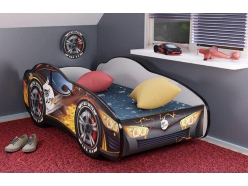 TOP BEDS Dečiji krevet, Trkački auto, 160x80, Crni, 74035
