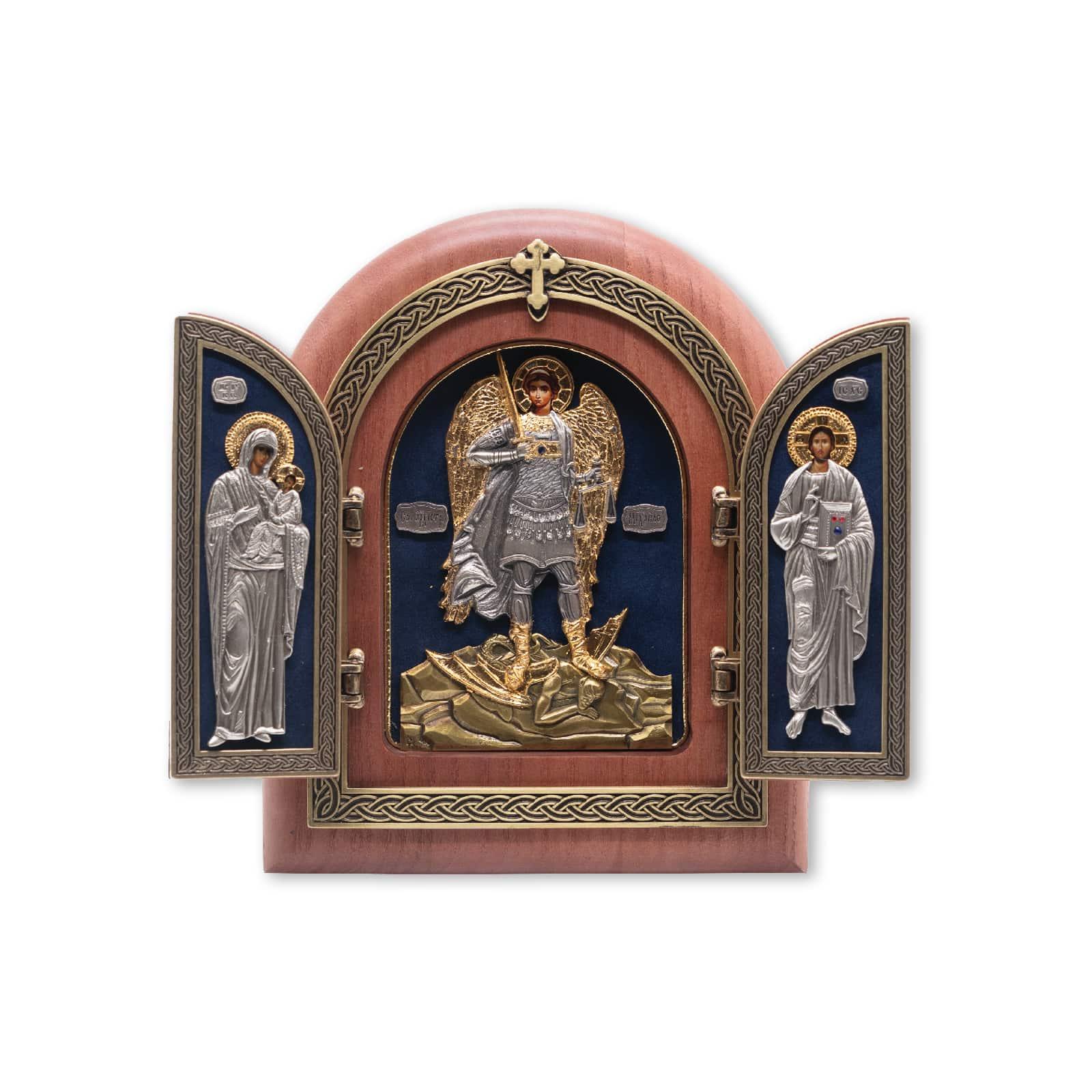 Triptih Sveti Arhangel Mihailo, 220x255x32mm