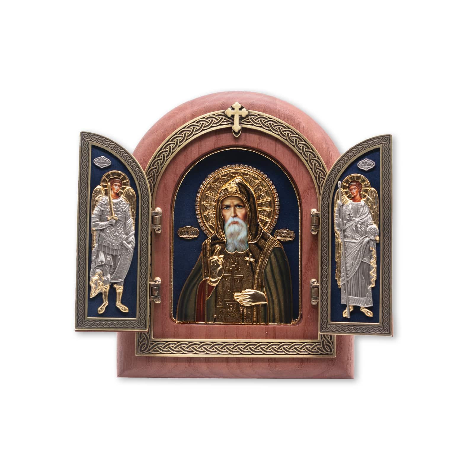 Triptih Sveti Serafim Viricki, 220x255x32mm