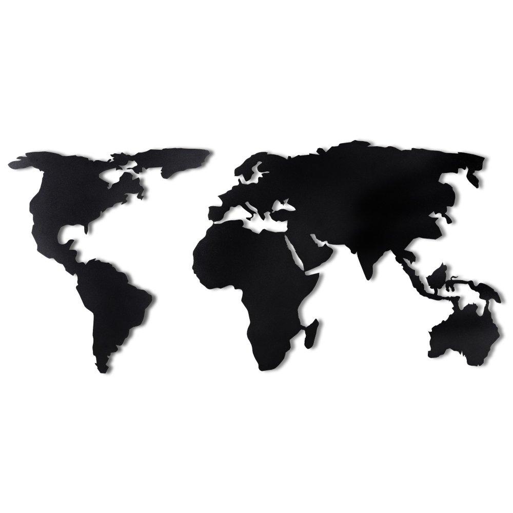 Wallxpert World Map Silhouette Zidna dekoracija, 85x170cm