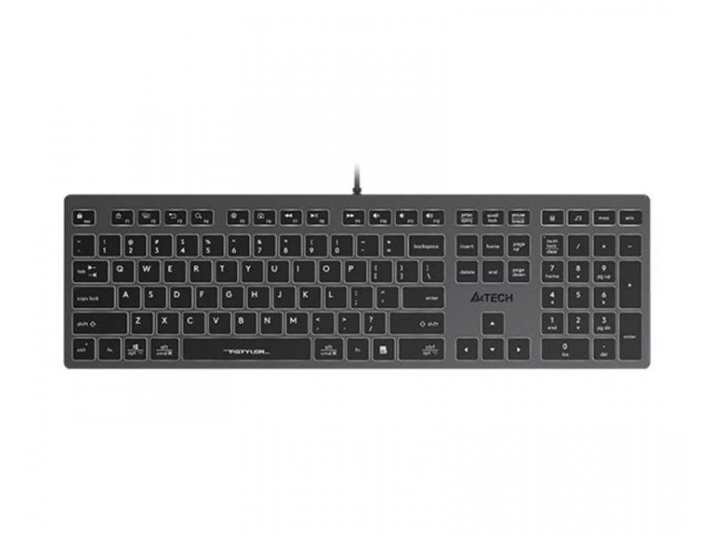 Selected image for A4 TECH FX60 Tastatura, Membranska, Žično povezivanje, US, Siva