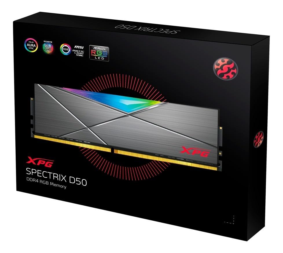 Selected image for A-DATA RAM Memorija XPG SPECTRIX DIMM DDR4 32GB 3600MHz D50 AX4U360032G18I-ST50 Tungsten Grey