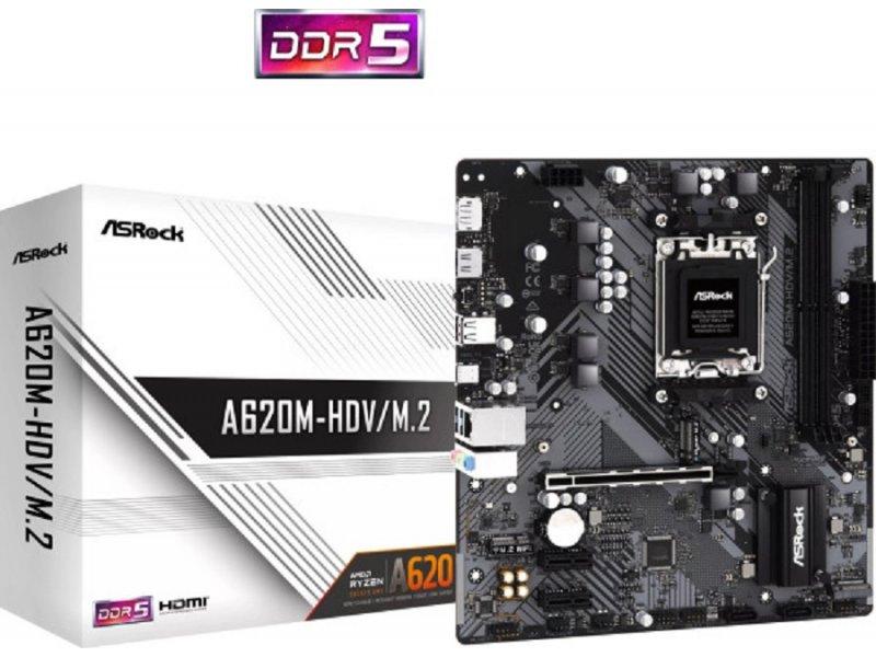 ASROCK AMD Matična ploča AM5 A620M-HDV/M.2 90-MXBLL0-A0UAYZ
