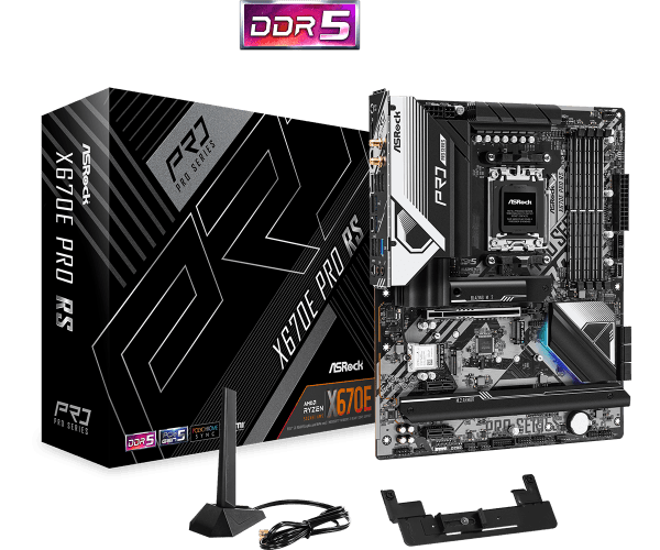 ASROCK Matična ploča AMD AM5 X670E PRO RS 90-MXBJ7-A0UAYZ crna