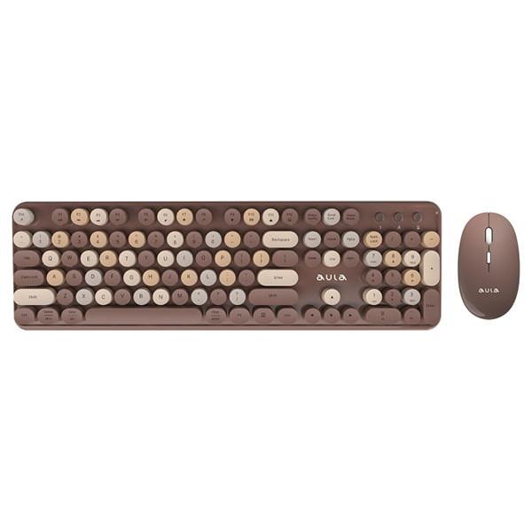 Selected image for Aula AC306 Brown combo Tastatura i miš, 2.4G