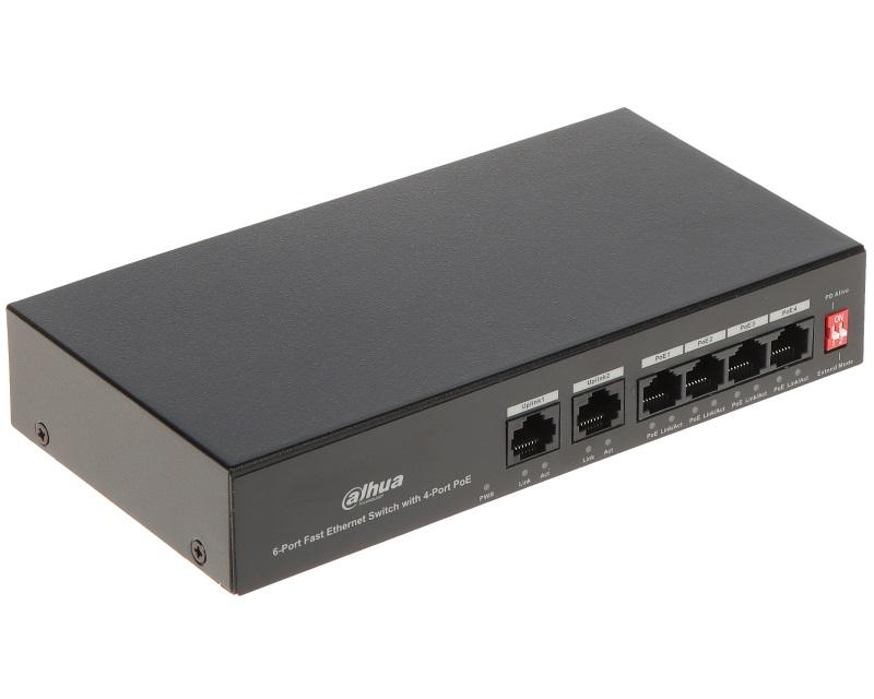 DAHUA Switch PFS3006-4ET-36 6-Port Fast Ethernet, 4-Port PoE
