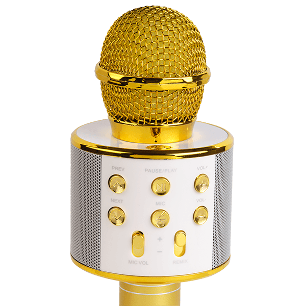 Selected image for Denver KMS-20G MK2 Karaoke mikrofon, Bluetooth, Zlatni