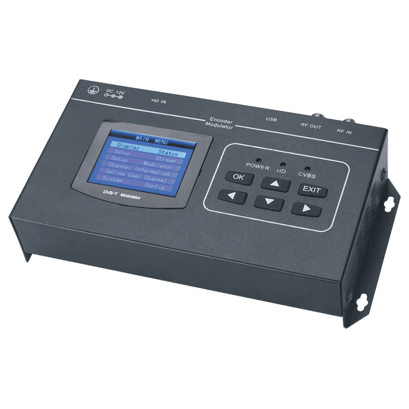 FALCOM RF Modulator HDMI/AV - DVB-T, UHF / VHF, Crni