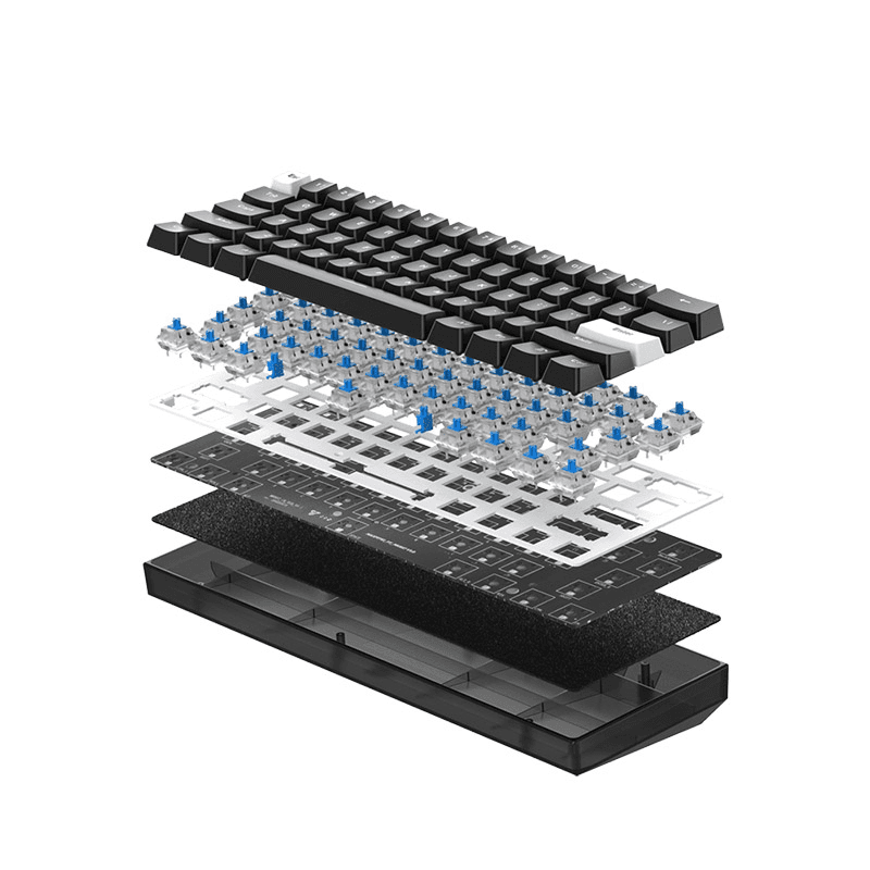 Selected image for FANTECH Tastatura mehanička Gaming MK857 RGB Maxfit61 FROST crna (blue switch)