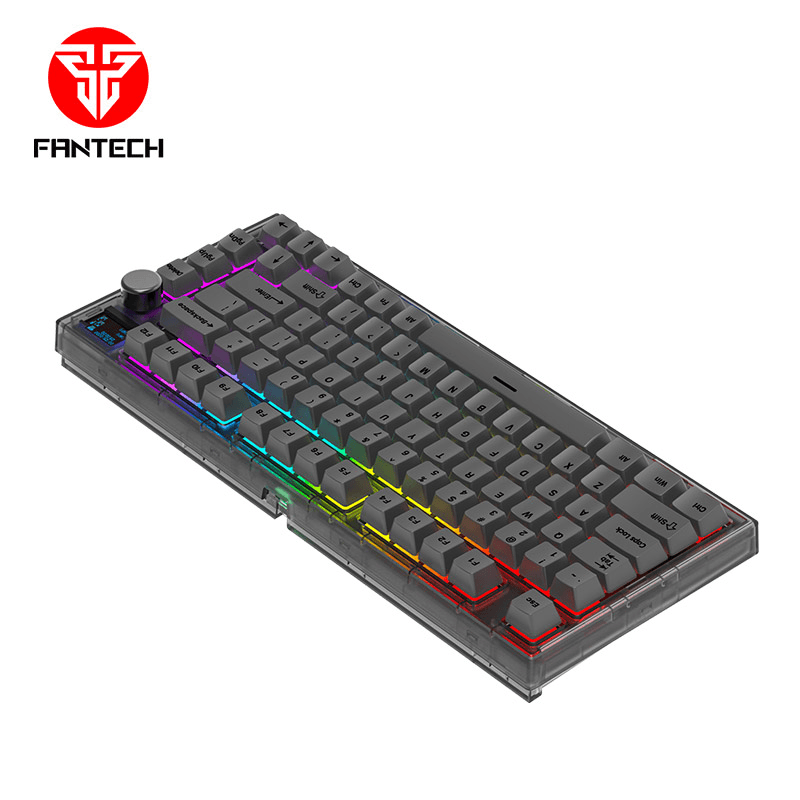 Selected image for FANTECH Tastatura Mehanička Gaming MK910 RGB PBT MaxFit 81 Frost Wireless crna (brown switch)