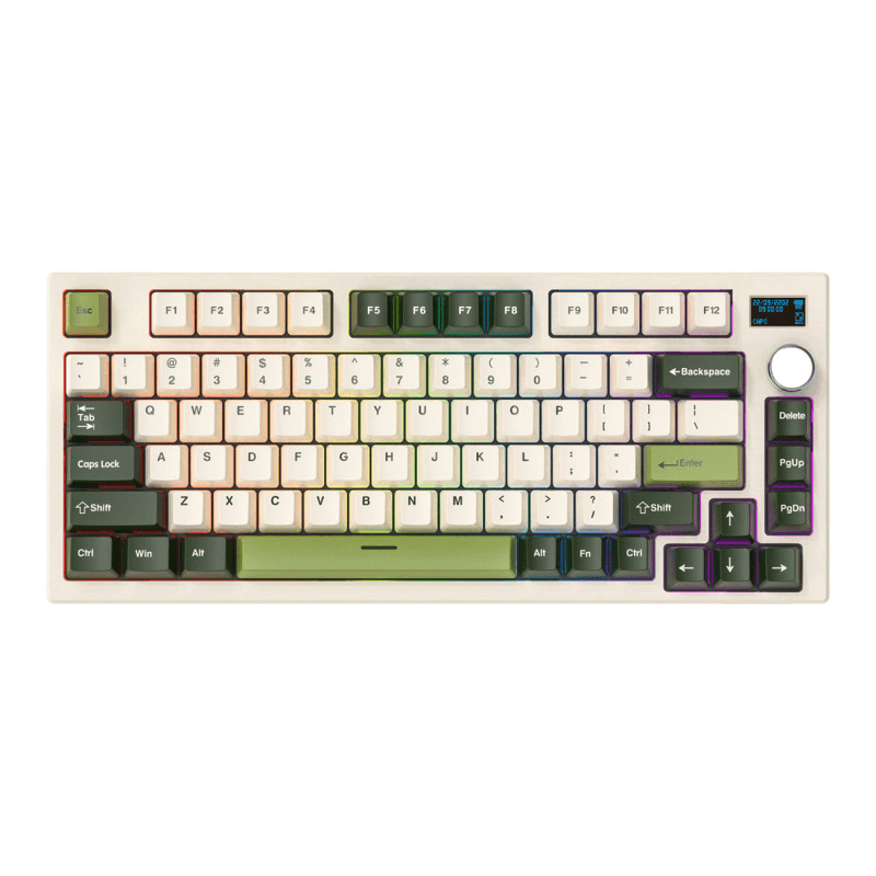Selected image for FANTECH Tastatura Mehanička Gaming MK910 RGB Vibe Maxfit 81 Milky Matcha Wireless (Yellow switch)