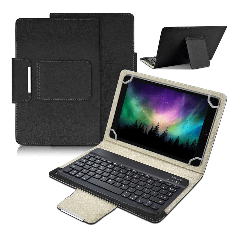 Futrola za tablet Leather 10-11 in sa bluetooth tastaturom crna