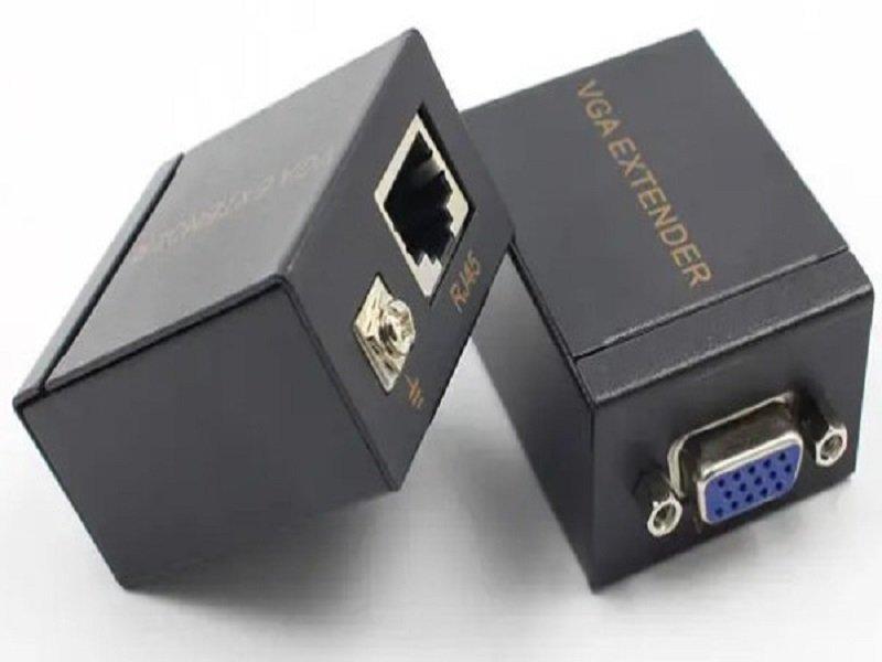 GEMBIRD DEX-VGA-05 VGA Adapter extender 30m preko LAN kabla Crni