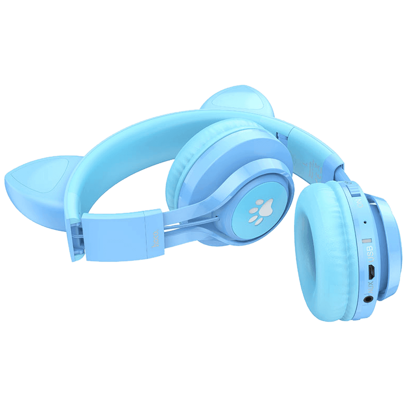 Selected image for HOCO W39 Dečije slušalice Mačje uši, Stereo, Bluetooth v5.3 povezivanje, 400mAh, Plave