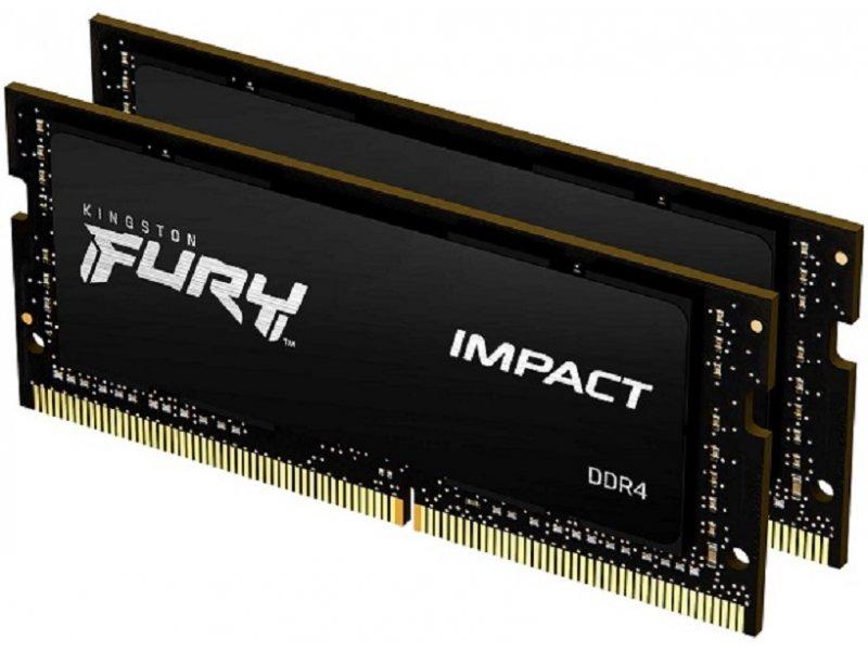 KINGSTON KF432S20IBK2/32 SODIMM DDR4 32GB (2x16GB kit) 3200MHz, Fury Impact Black