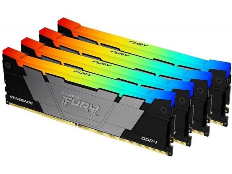 KINGSTON KF436C18RB2AK4/128 Memorija DDR4, DIMM, 128GB (4x32GB), 3600MHz, FURY Renegade RGB