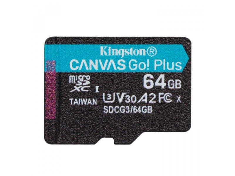 KINGSTON Mem.kart.bez adaptera Canvas Go! Plus microSD 64GB