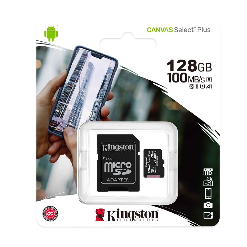 KINGSTON Memorijska kartica Select Plus Micro SD 128GB Class 10 UHS U1 100MB/s sa adapterom
