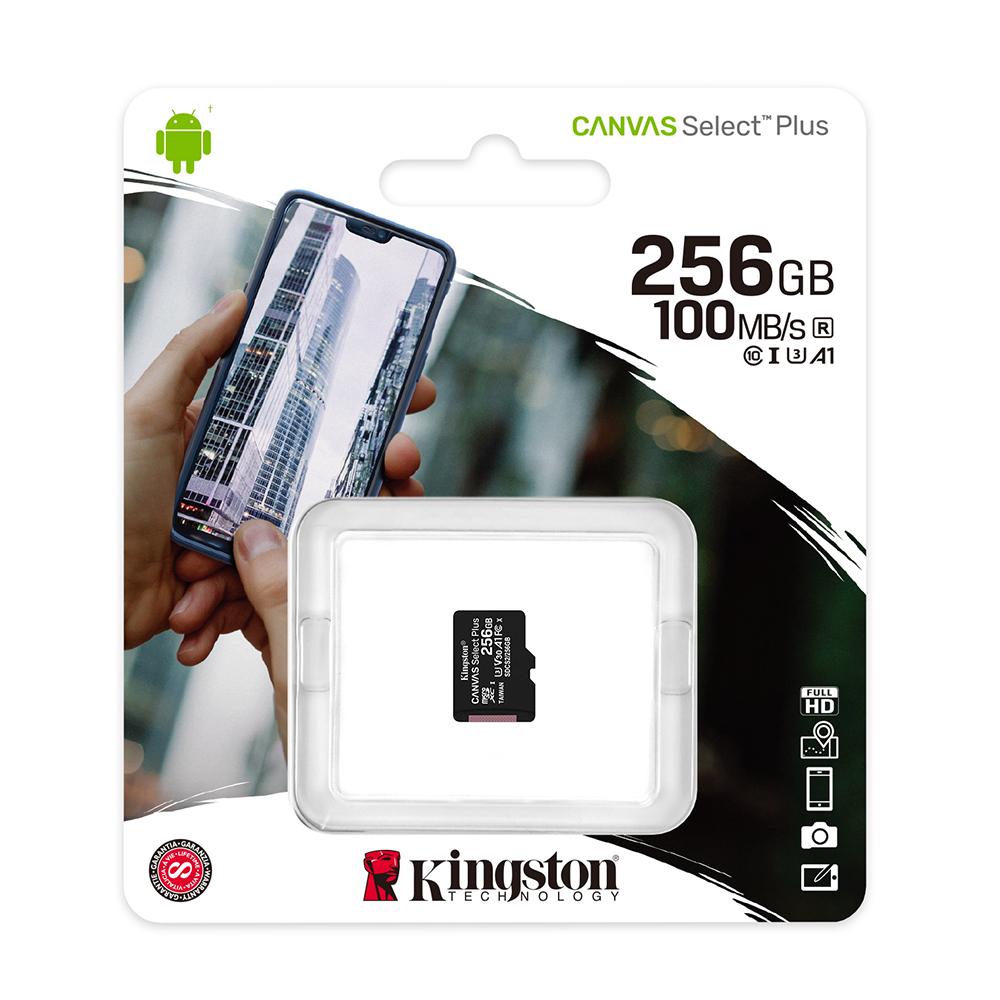 Selected image for KINGSTON Memorijska kartica select plus Micro SD 256 GB Class 10 UHS U1 100MB/s