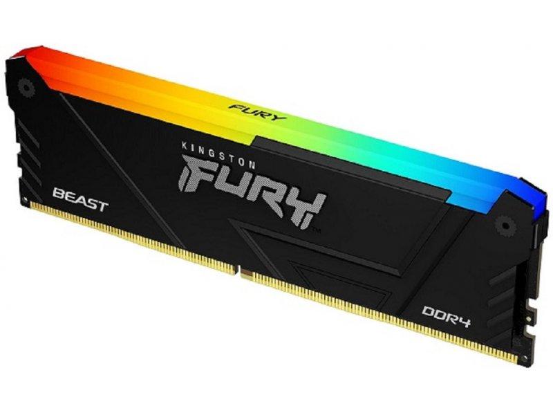 KINGSTON RAM memorija DIMM DDR4, 16GB, 3733MT/s, Fury Beast RGB Black XMP (KF437C19BB12A/16)