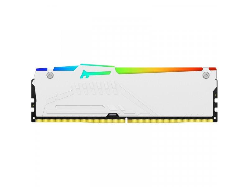Slike KINGSTON RAM memorija DIMM DDR5, 16GB, 5.600MHz, FURY Beast White RGB XMP (KF556C40BWA-16)