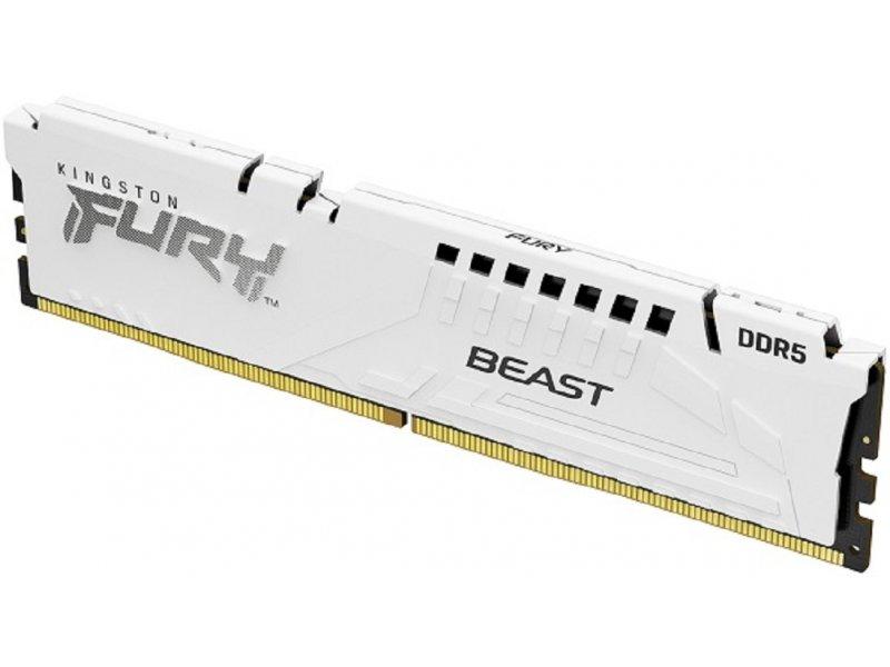 KINGSTON RAM memorija DIMM DDR5, 16GB, 6.000MHz, FURY Beast White XMP (KF560C40BW-16)
