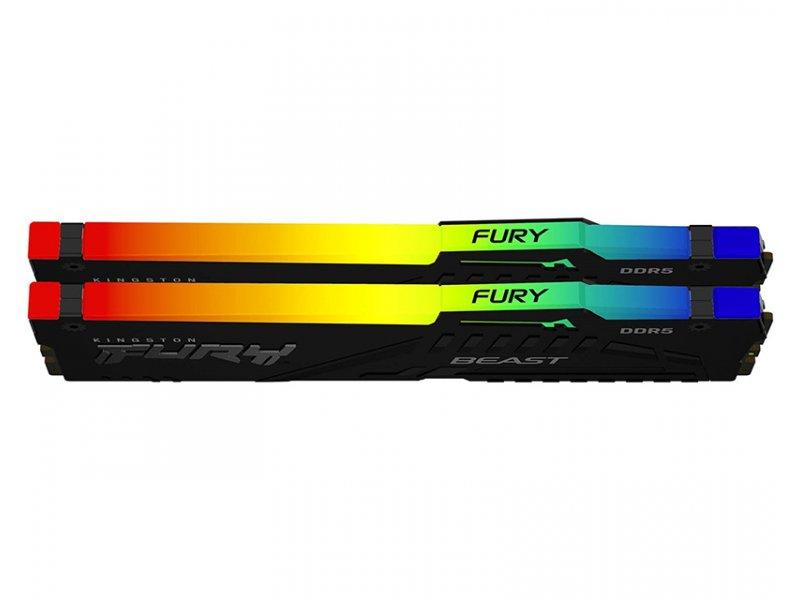 KINGSTON RAM memorija DIMM DDR5, 32GB (2x16GB kit) 5600MT/s, Fury Beast RGB EXPO (KF556C36BBEAK2-32)